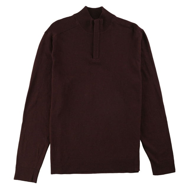 Alfani Mens Long Sleeve Knit Sweater, Red, Small