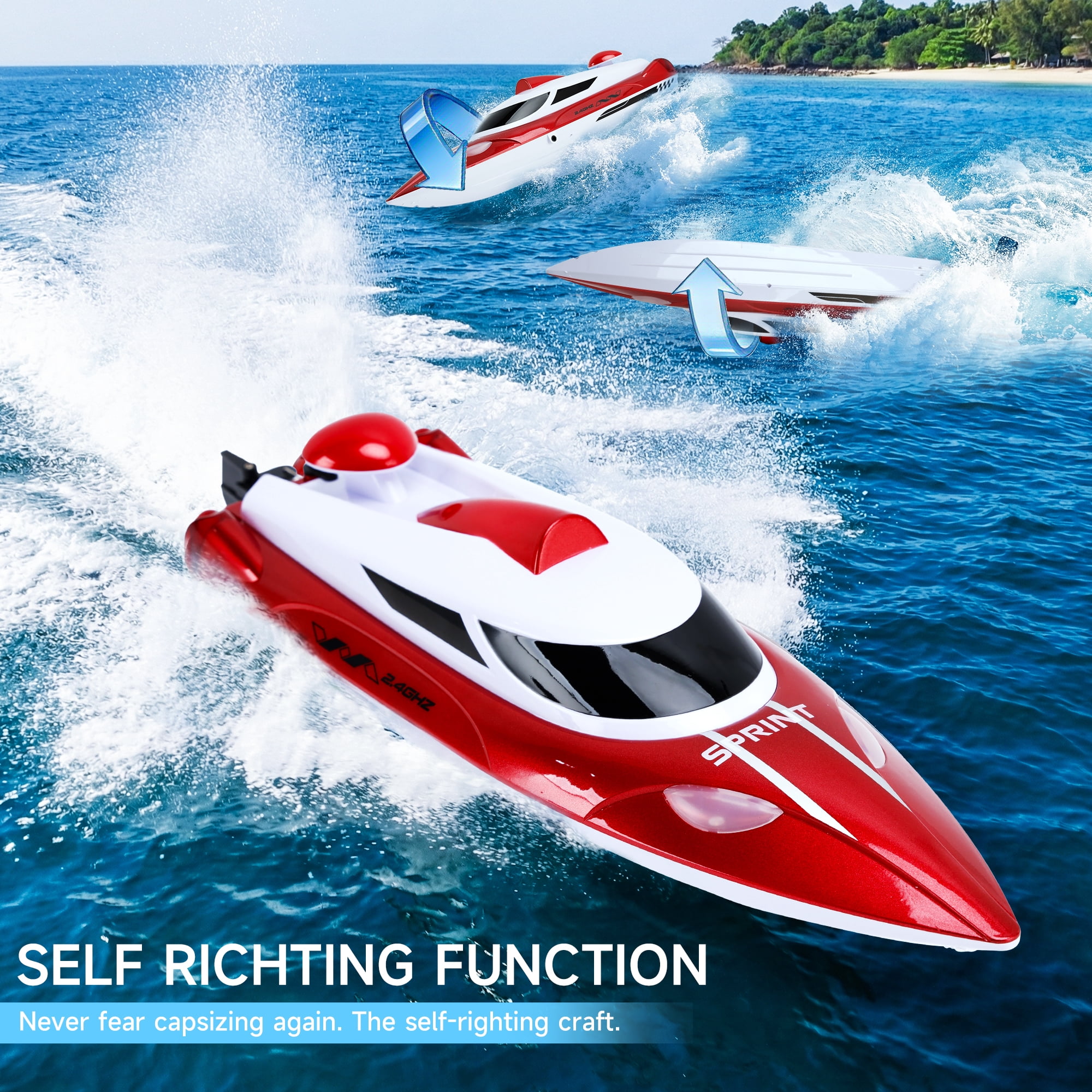 RC Boat, WLtoys WL918 Remote Control Boat, 22MPH High Speed RC Racing Boat for Pools or Lakes, 2.4GHz Remote Control Boats