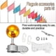 thumbnail image 2 of Flag Pole Parts Repair Kit 2'dia Truck Pulley Gold Ball Cleat Clip Halyard Rope, 2 of 4