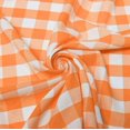 thumbnail image 1 of 60" Wide Checkered Gingham Buffalo Check Polyester Poplin Fabric - Orange & White - 10 Yards, 1 of 2