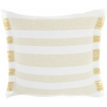 Yellow and White Soft Stripes Throw Pillow