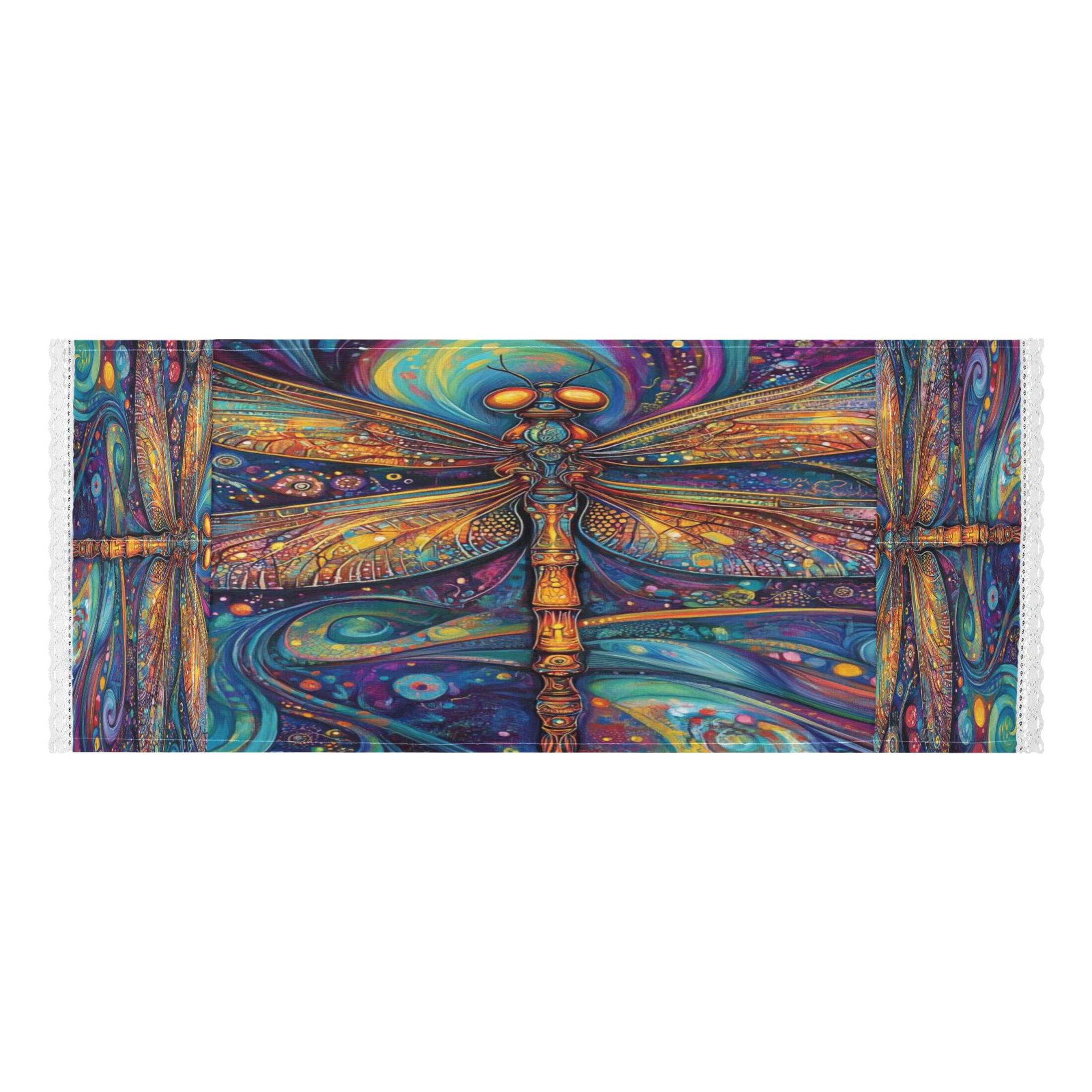 WOBOGO Weird Style Dragonfly Washing Machine Cloth Dryer Refrigerator Top Cover Protective Non-Slip Mat For Kitchen Laundry