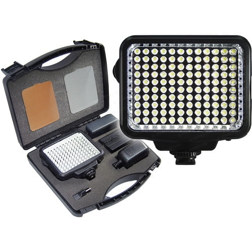 Vidpro K-120 Lumière LED sur Caméra avec Plusieurs Accessoires et Kit de Tête de Boule Multifonction Vello