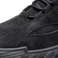 thumbnail image 6 of AUDeals Men's Lace Up Sneakers PU Leather Non Slip Thick Sole Walking Shoes Casual Work Hiking Shoes, 6 of 9