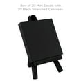 thumbnail image 2 of Creative Mark Ultra Mini Black Stretched Canvas & Black Wood Easel for SmAll Paintings - 3x3 inch [20 pack] Perfect to Paint or Displaying SmAll-scale Arts and Crafts, 2 of 5