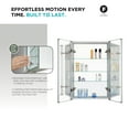 thumbnail image 5 of Bathroom Medicine Cabinet, Aluminum, Recessed/Surface Mount, 24" x 36", Right/Left Hinged, Mirrored Interior, 5 of 10