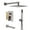 Brushed Nickel, variant on CASAINC 1-Spray Patterns with 2.5 GPM 10 in. Tub Wall Mount Dual Shower Heads in Spot Resist Matte Black