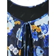 thumbnail image 3 of Camiseta Talla Extra Manga Larga Estampado Floral Rosegal Mangas largas de talla grande, 3 of 5