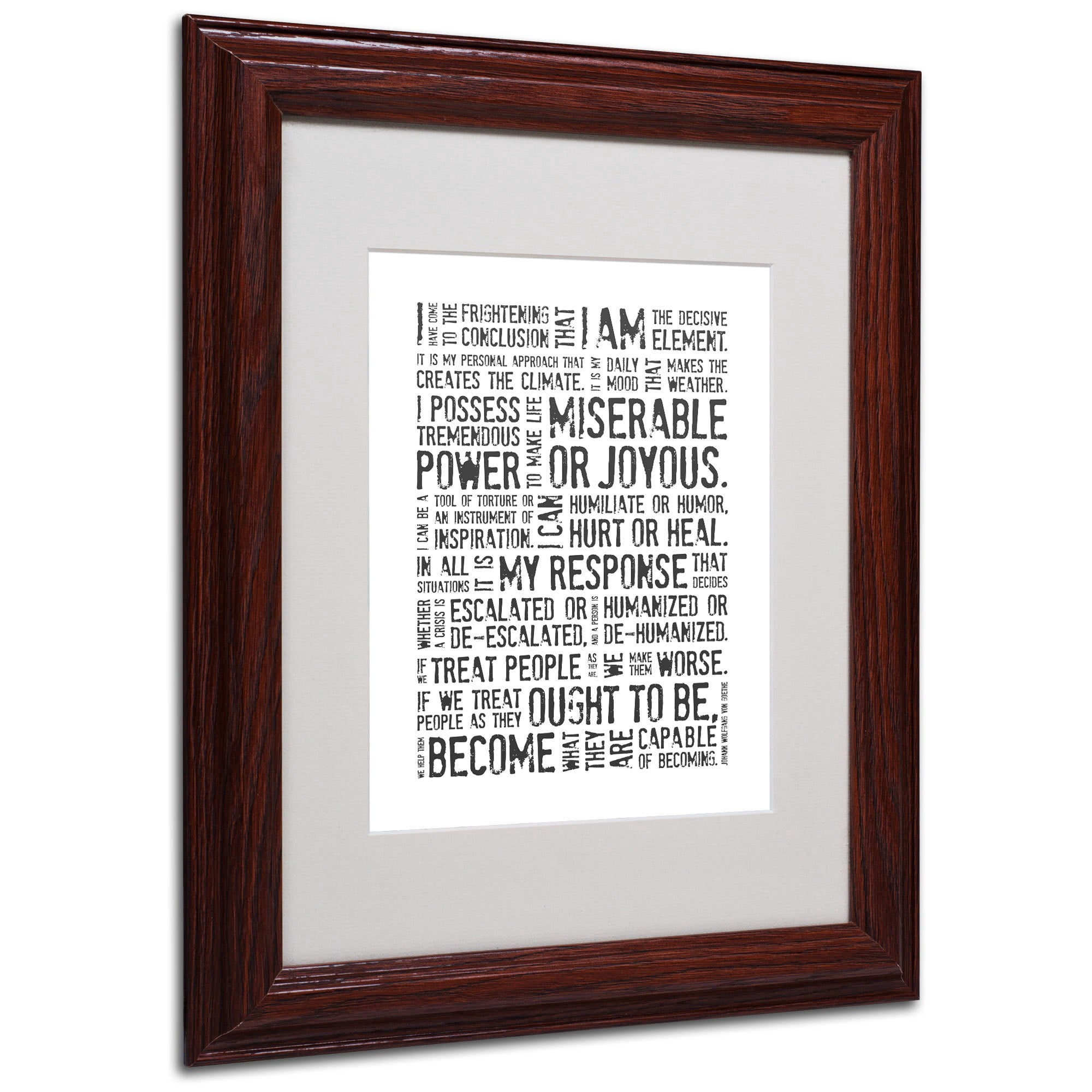 Trademark Fine Art "Decisive Elements II" Matted Framed Art by Megan Romo, Wood Frame