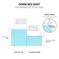 thumbnail image 6 of Comfort Classics Extended Ultra Soft Drop 36" Dorm Bedskirt, 6 of 6