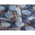 thumbnail image 3 of Ambesonne Floral Design Quilted Bedspread Set 3 Pcs, Grungy Modern Flowers, Twin, Dark Indigo Burnt Sienna, 3 of 4
