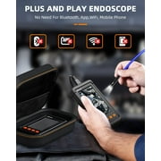 33FT Dual-Lens Borescope, Oiiwak Industrial Endoscope 1080P Video Sewer Pipe Drain Plumbing Wall Inspection Camera Snake with Light IP68 Waterproof, 32GB Card, Toolbox