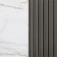 thumbnail image 2 of Maklaine Marble White Side End Table Round Ribbed Base 22" Assembled, 2 of 7