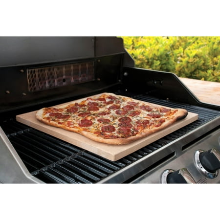 Pizzacraft 15" Square Cordierite Pizza Stone and Baking Stone, For Oven, Grill or BBQ PC0100