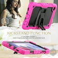 thumbnail image 3 of ELEHOLD for Samsung Galaxy Tab A7 Lite SM-T220/SM-T225 Ragged Case, Soft Silicone Hard PC Shoulder Strap Built-Kickstand Anti-Drop Shockproof Heavy Duty Protective Cover Case,Rose, 3 of 6