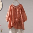 thumbnail image 7 of Bixock Maternity's Tops 3/4 Sleeve Crew Neck Plus Size Loose Casual Maternity Shirt Pregnancy Blouse Summer Maternity Clothes, 7 of 7