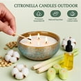 thumbnail image 3 of Giphtpoeet Citronella Candle Outdoor 2 Pack 3 Wick Vintage Large Garden Candles in Reusable Ceramic Bowl for Home Patio, 3 of 7