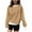 Khaki, variant on AherBiu Oversized Sweatshirt for Women Color Blocked Crew Neck Drop Shoulder Lightfleece Lined Pullover Tops