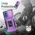 thumbnail image 5 of Funda para GANGXUN Motorola Moto G Play 2024 - Soporte metálico, Función magnética, Morado, 5 of 5