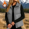 thumbnail image 2 of Abomasnow Women's Puffer Vest Lightweight Stand Collar Sleeveless Winter Warm Zip Up Padded Outerwear Jackets with Pockets S-XXL, 2 of 6