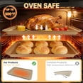 thumbnail image 2 of GPED Nonstick Carbon Steel Baking Sheet Set, 3-Piece Stackable Cookie Sheet Bakeware Set, 19/17/15 inch, Carbon Steel BPA Free Cooking and Baking Trays for Cakes and Cookies, Oven Safe (450°F), Gold, 2 of 7