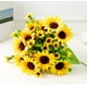 thumbnail image 3 of 4 ramos de flores artificiales para balcón, flores artificiales decorativas, girasoles (13 cabezas/paquete) TUNC Sencillez, 3 of 4