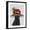 Black Frame, variant on Art.com Cat, Black with Fabulous Hat Art Print by Fab Funky, 12" x 16"