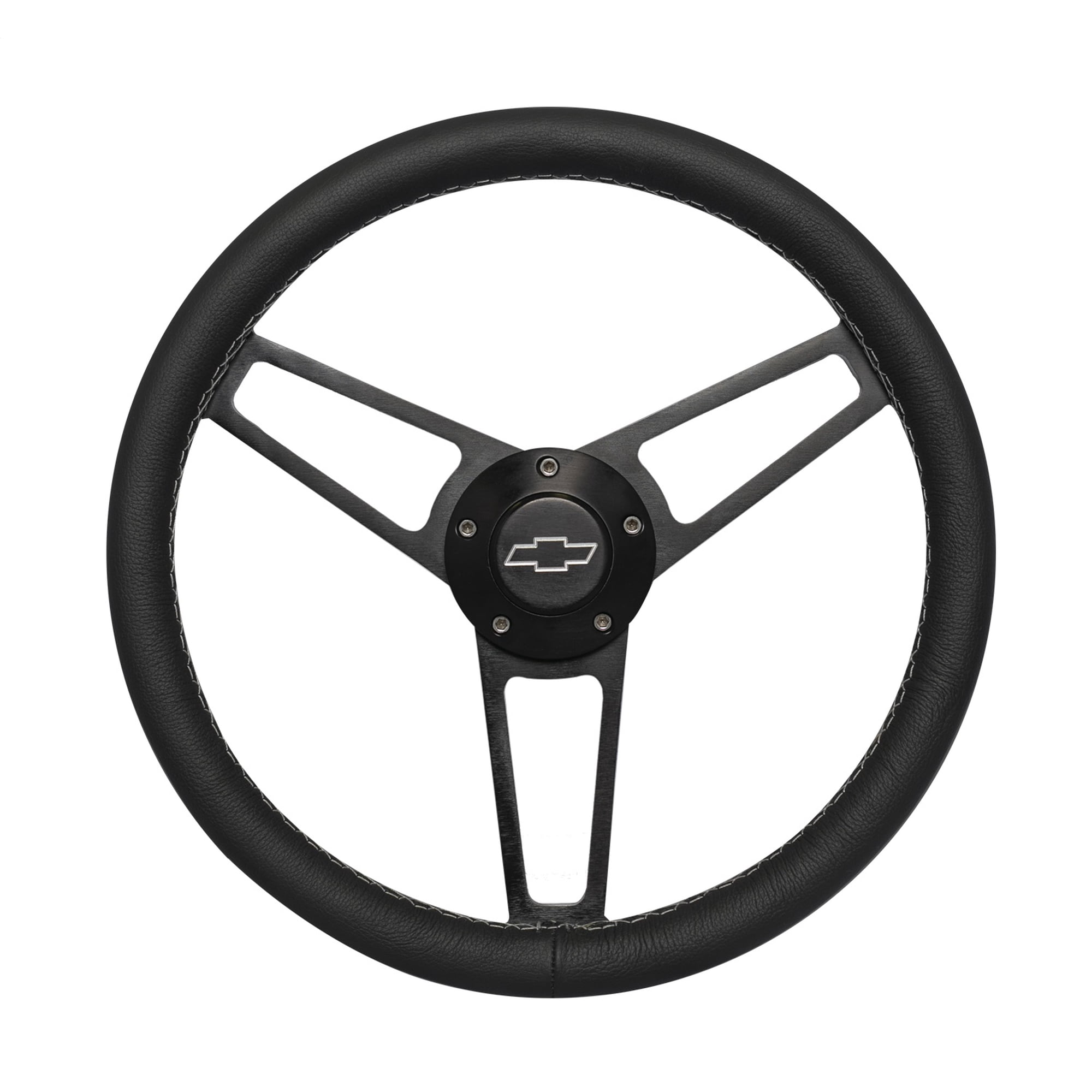 Grant 1906 Billet Series Leather Wheel; Chevrolet Horn Button;