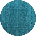 thumbnail image 1 of Ahgly Company Indoor Round Abstract Light Blue Modern Area Rugs, 5' Round, 1 of 4
