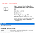 thumbnail image 2 of Right Passenger Side Headlight Door - Compatible with 1985 - 1986 Chevy C30, 2 of 2