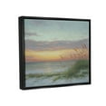 thumbnail image 3 of Coastal Beach Summer Sunset Landscape Painting Jet Black Framed Art Print Wall Art, 3 of 6