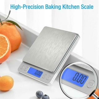 TASHHAR Kitchen Scale High Precision Lightweight Portable Small Platform  Scale with LCD Display Digital Electronic Scale Durable Battery 3kg/0.1g  for