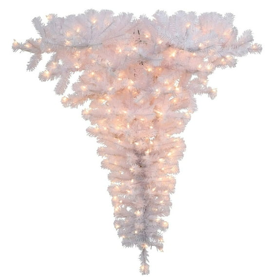 3.5 ft. White Ceiling Pre-Lit Christmas Tree