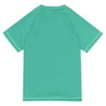 thumbnail image 6 of FORMRS Boys Rash Guard with Short Sleeves UPF 50+ Swim Shirts Sizes 3-12T, Green Cat, 6 of 6