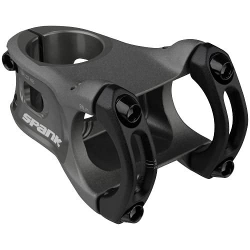 Spank Split Enduro Trail Shotpeen Anodized Bicycle Stem (38mm), Universal Fit, Cycling Stem, Mountain Bike Stem, Bar Clamp, Shotpeen Anodized Stem, CNC-optimised (Gun Metal)