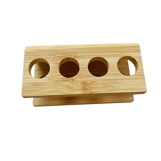 Soporte para cabezales de cepillo de dientes eléctrico, soporte de madera, soporte para mostrador, organizador de mostrador 4 agujeros
