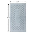 thumbnail image 2 of Knightsbridge Diagonal Racetrack 100% Cotton Reversible Bath Rug 24 X 40 Light Blue, 2 of 2