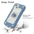 thumbnail image 6 of Double Ring Kickstand Case for iPhone 13 for Women Girls, Rugged Hybrid Heavy Duty 3 in 1 phone Case Soft Silicone Hard PC Full Armor Protective Case for iPhone 13, Blue, 6 of 6
