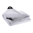 thumbnail image 1 of Unique Bargains Bâche Extérieure Imperméable 10x10 Pieds pour Toit Cargo, Blanc, 1 of 4