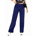thumbnail image 1 of Pantalones de Yoga para Mujer, de Pierna , con Bolsillos, Cintura Alta, Elásticos, Informales, Deportivos. Azul Real L, 1 of 6