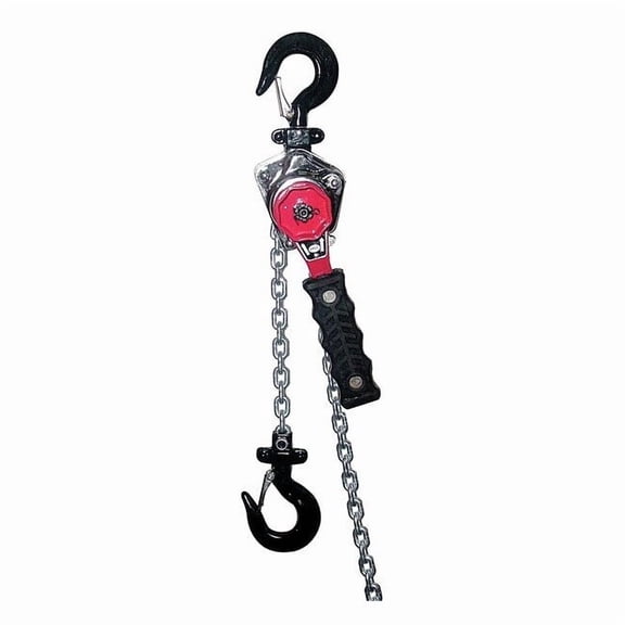 Lever Chain Hoist, 550 lb Load Capacity, 5 ft Hoist Lift, 13/16 in Hook Opening