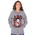 thumbnail image 3 of Kanji Style Betty Boop Classy Chic Zip Hoodie Sweatshirt Women Brisco Brands S, 3 of 5