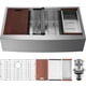 thumbnail image 1 of Fregadero de cocina Farmhouse VEVOR, 84 cm, acero inoxidable 304, con Acc, 1 of 9