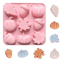 Halloween Pumpkin Leaf Silicone Mold, Flexible Fondant and Gummy Mold, Reusable 1-Pack for Baking Decorating