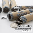 thumbnail image 4 of BAZIC Nickel Coin Wrappers Rolls, Coins Tubes (36/Pack), 4-Packs, 4 of 8