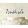 thumbnail image 1 of Love Birds Wedding Cake Topper Custom Cake Topper Color Option Available 6-7 Inches Wide, 1 of 1