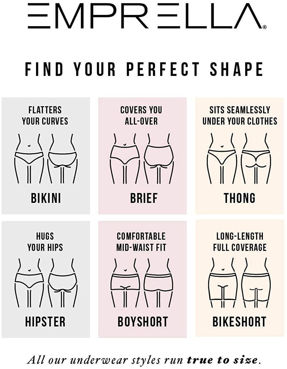 Emprella Women/’s Boyshort Panties Comfort Ultra-Soft Cotton Underwear 3-Pack