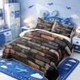 Manfei Gorgeous Wall Quilt King,Retro Brick King Coverlet Set,3pcs,1 ...