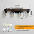 thumbnail image 6 of GCGAFUL Farmhouse Bathroom Vanity Light, 27 Inch 4-Light Black and Walnut Wall Sconce with Clear Glass Shades, Dimmable E26 Base, 6 of 10