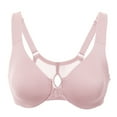 thumbnail image 3 of DELIMIRA Women's Front Closure Racerback Bras Plus Size Underwire Unlined Full Coverage Bras, 3 of 6